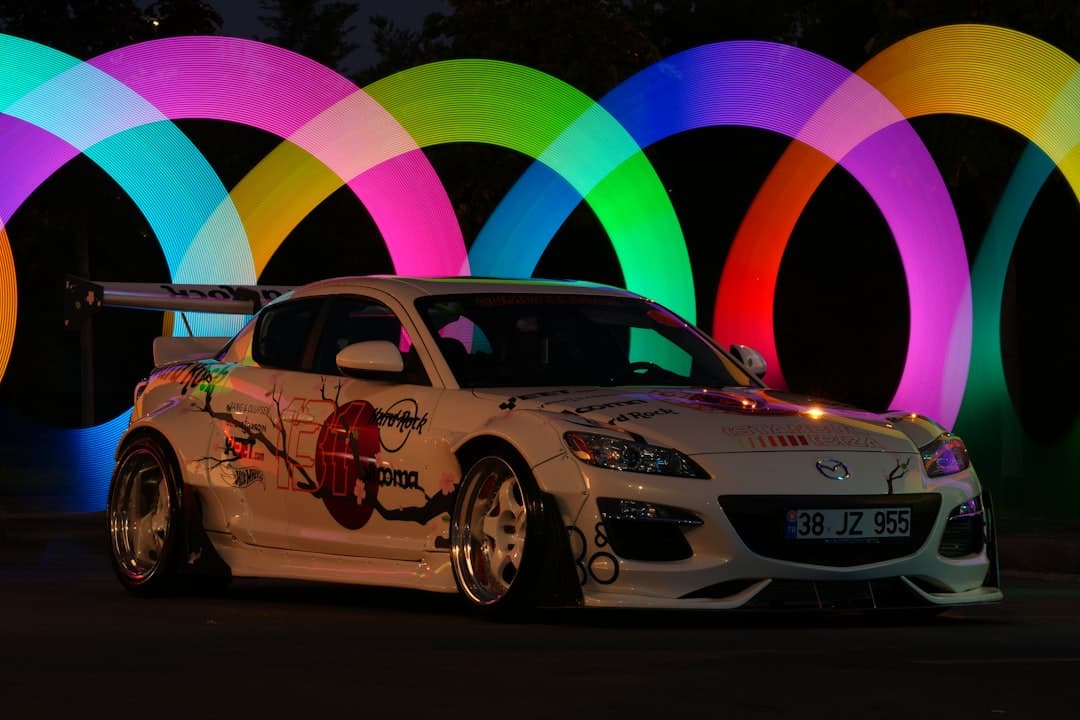 Detalj av custom-lackerad bil